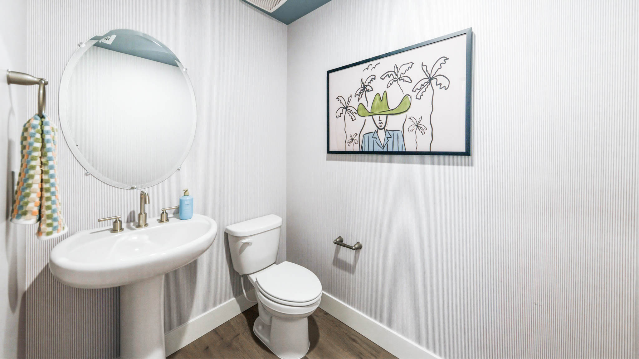 Half bathroom on the first floor