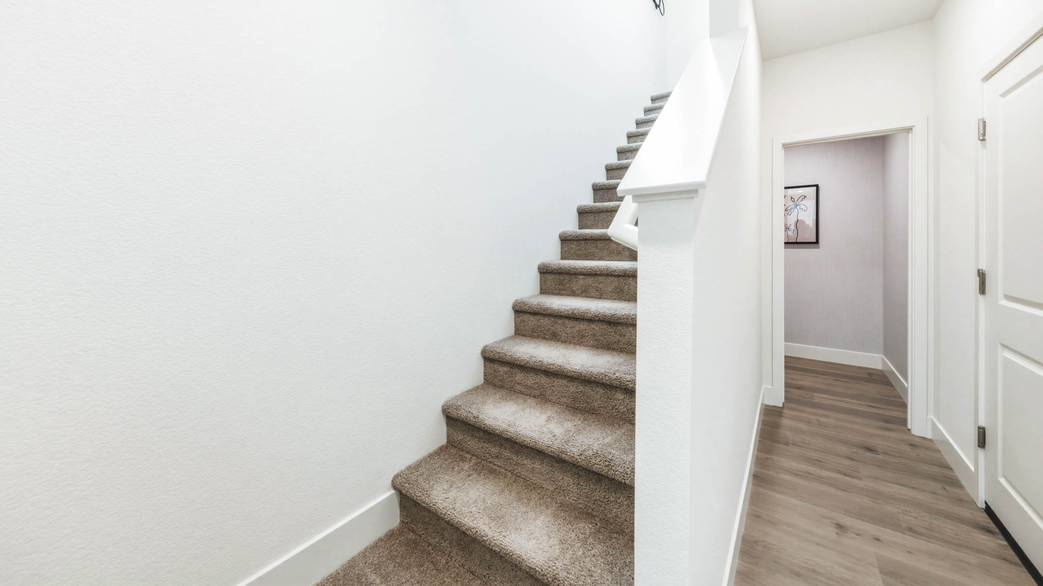 Stairs leading up to the bedrooms and large loft