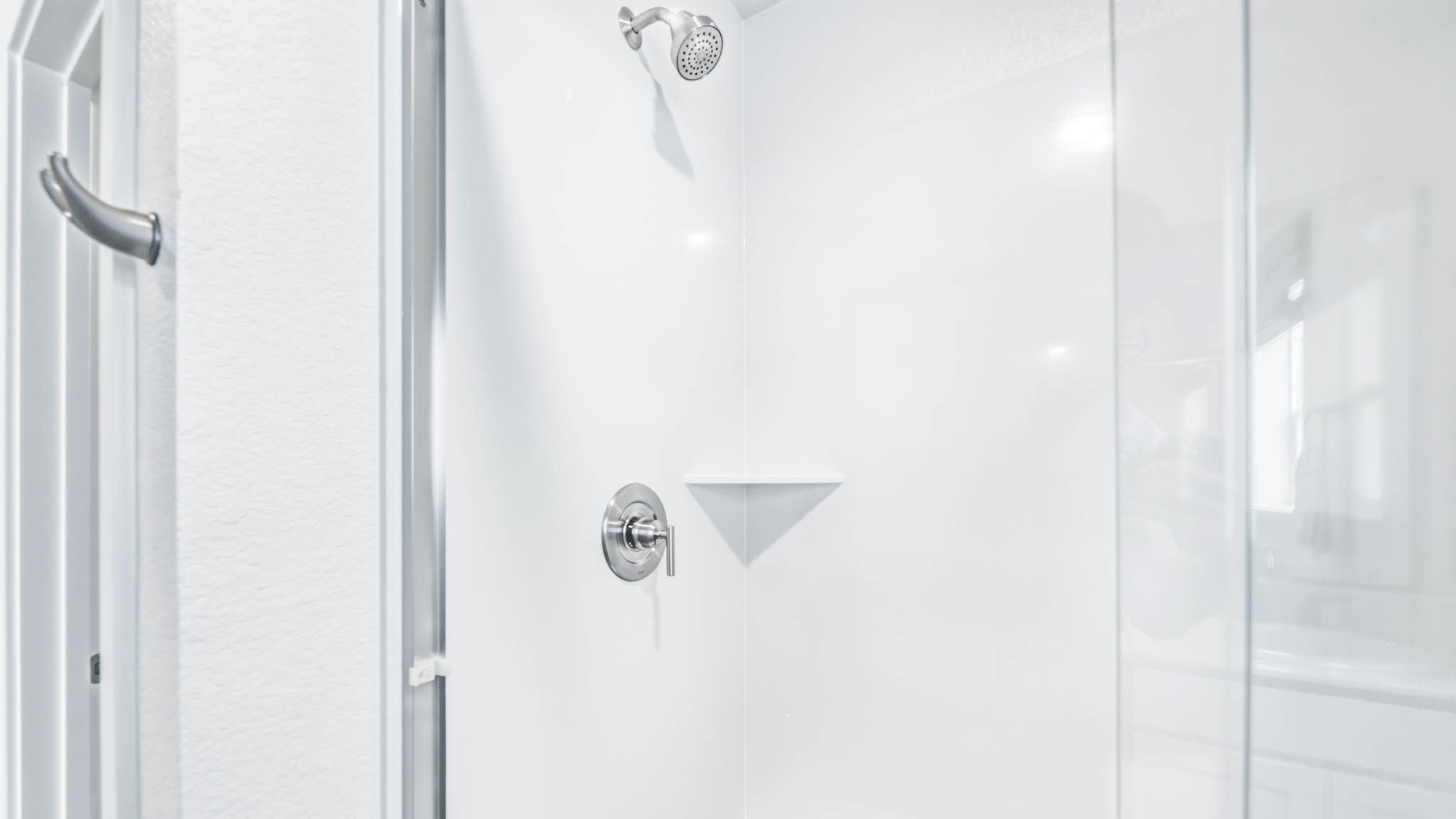 Primary bathroom stand up shower
