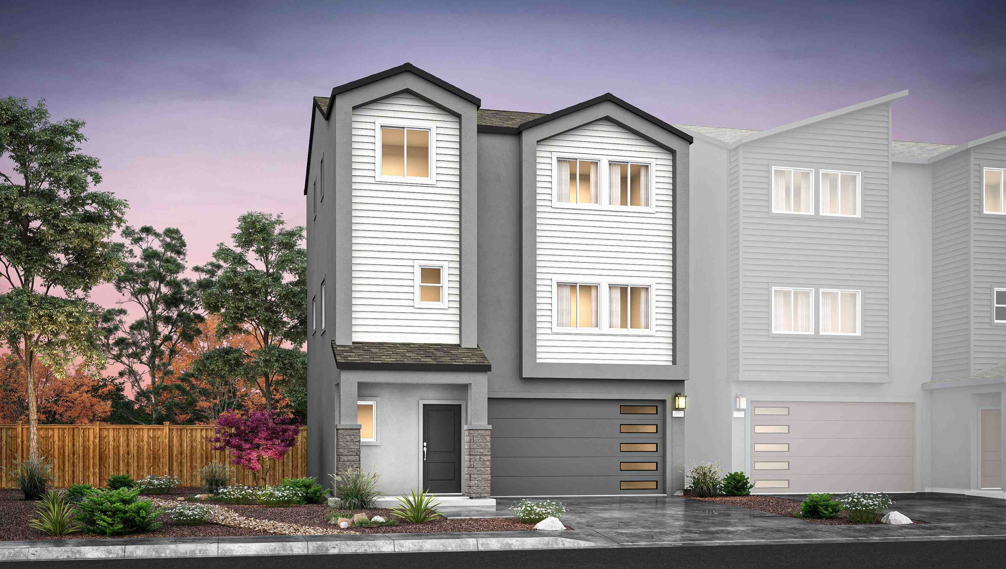 Front view of elevation A 1889 plan