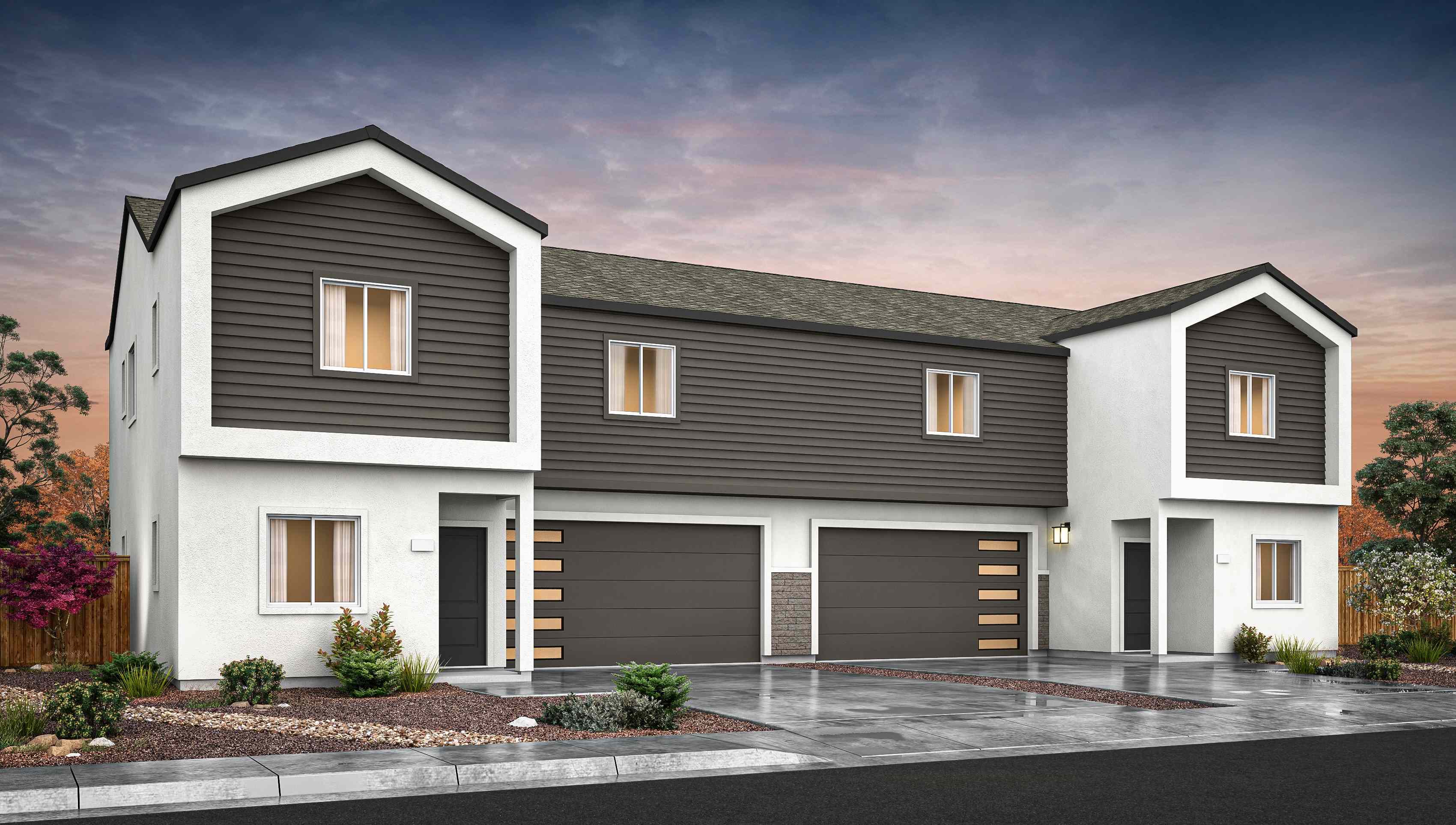 Front view of elevation A 1973 plan