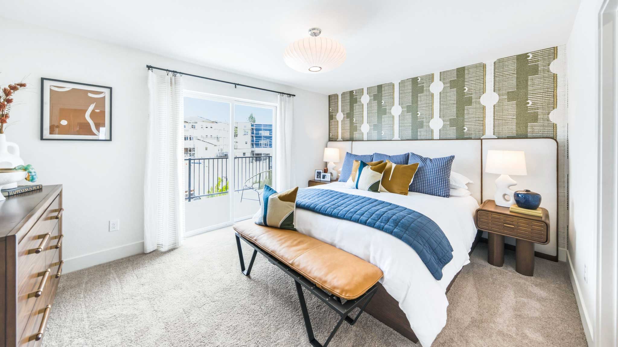Bright and modern primary bedroom