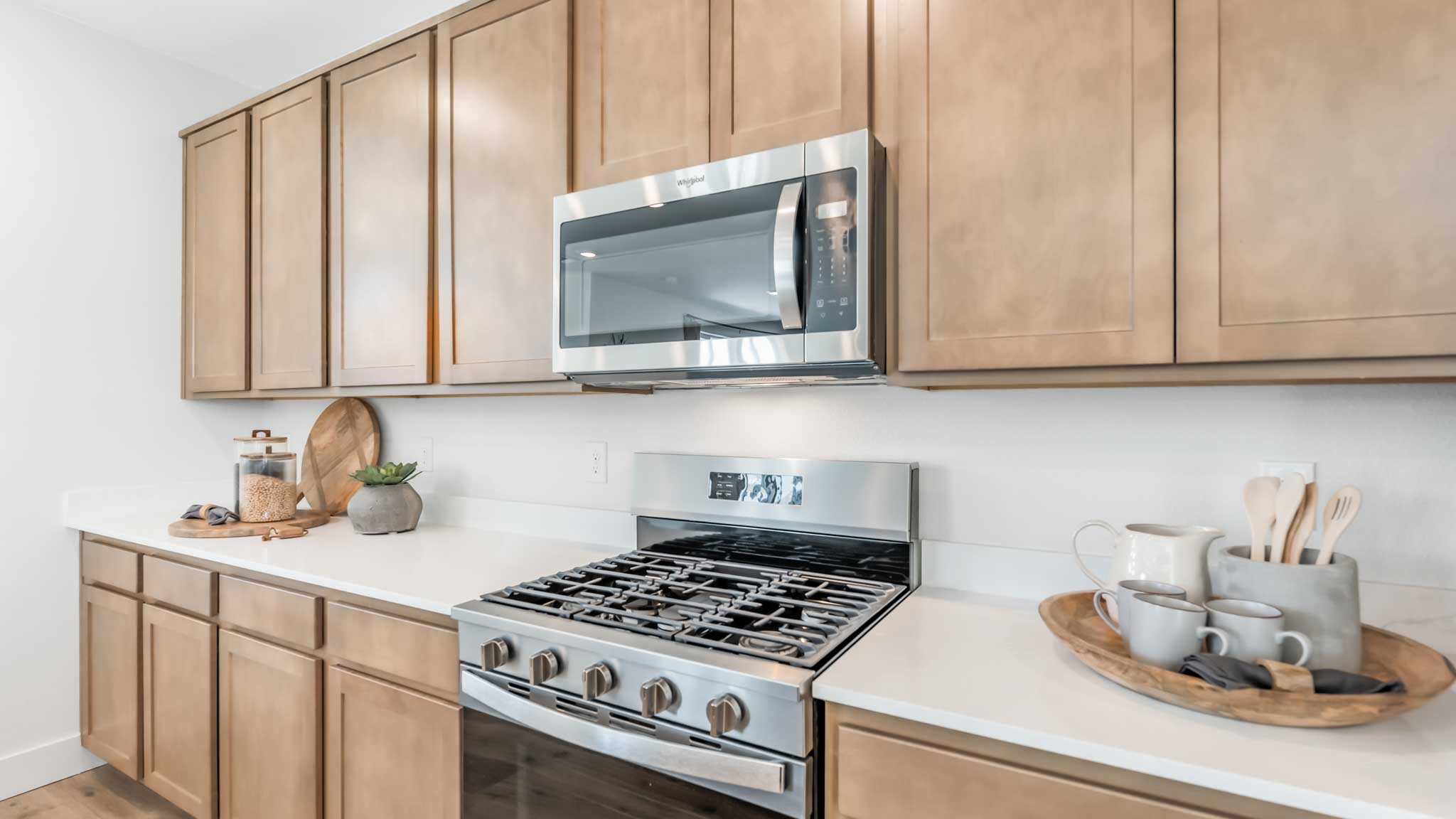 Modern stainless steel appliances
