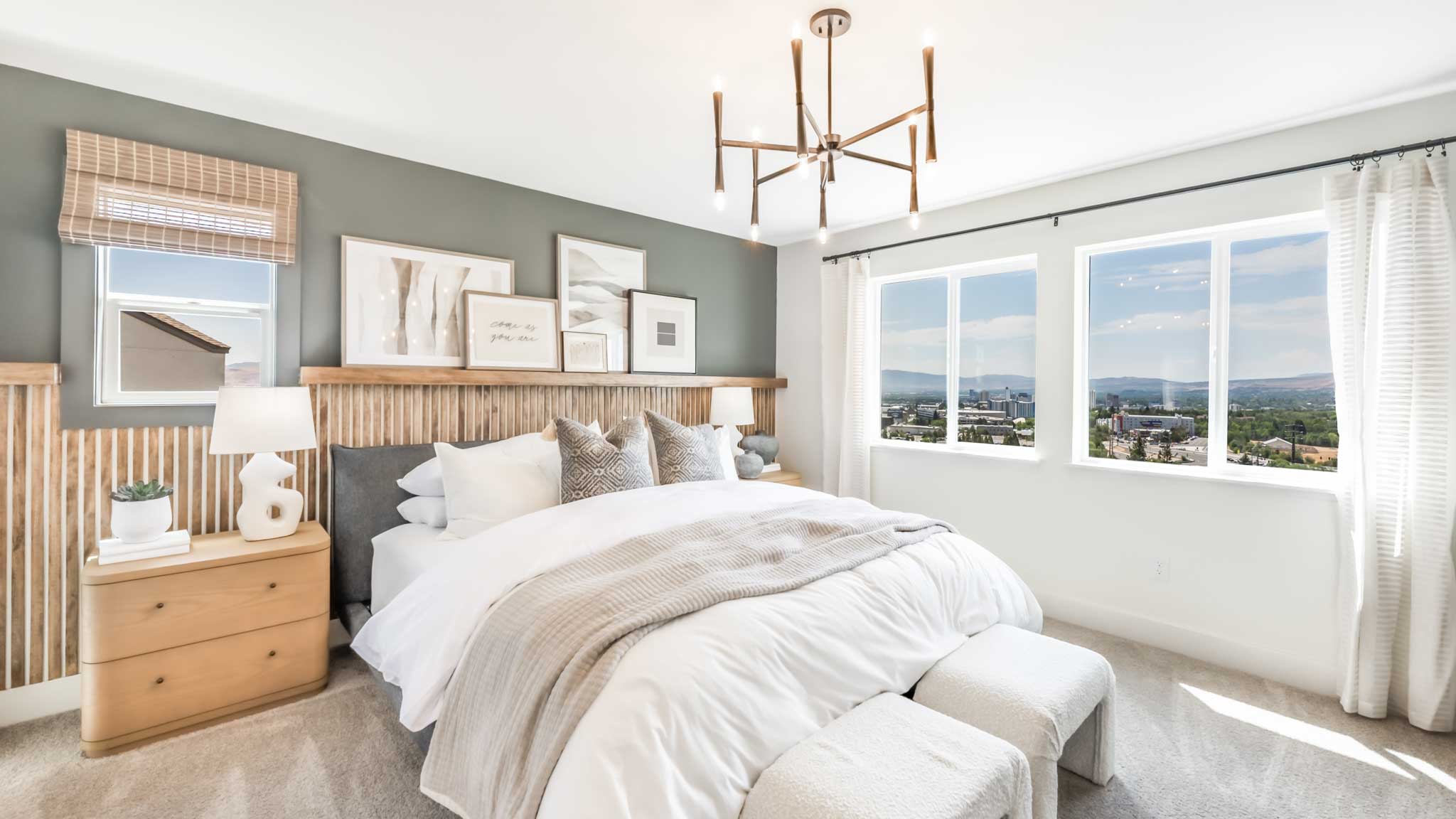 Primary bedroom with 2 large windows