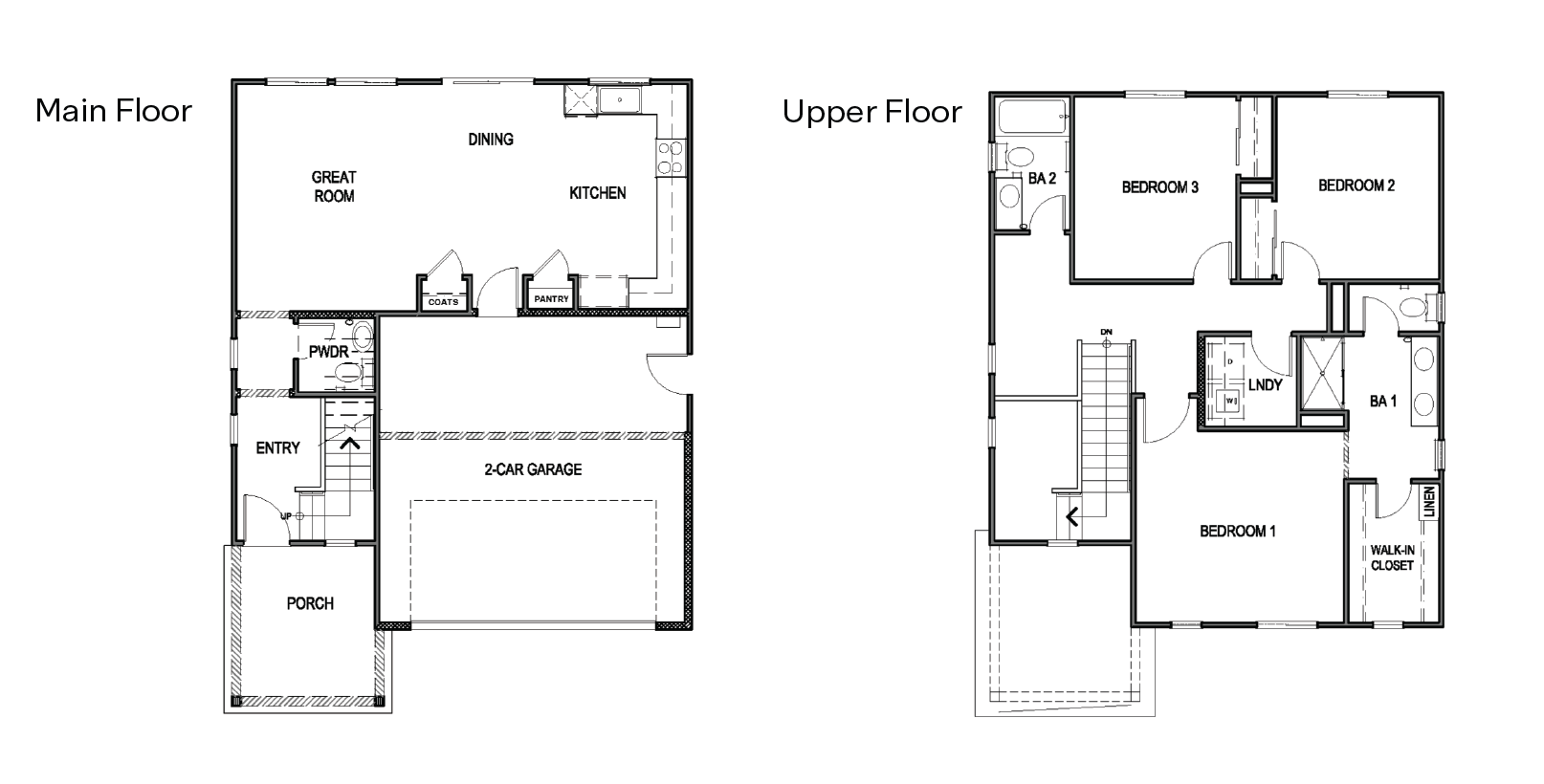 Standard Keystone 2 story floorplan