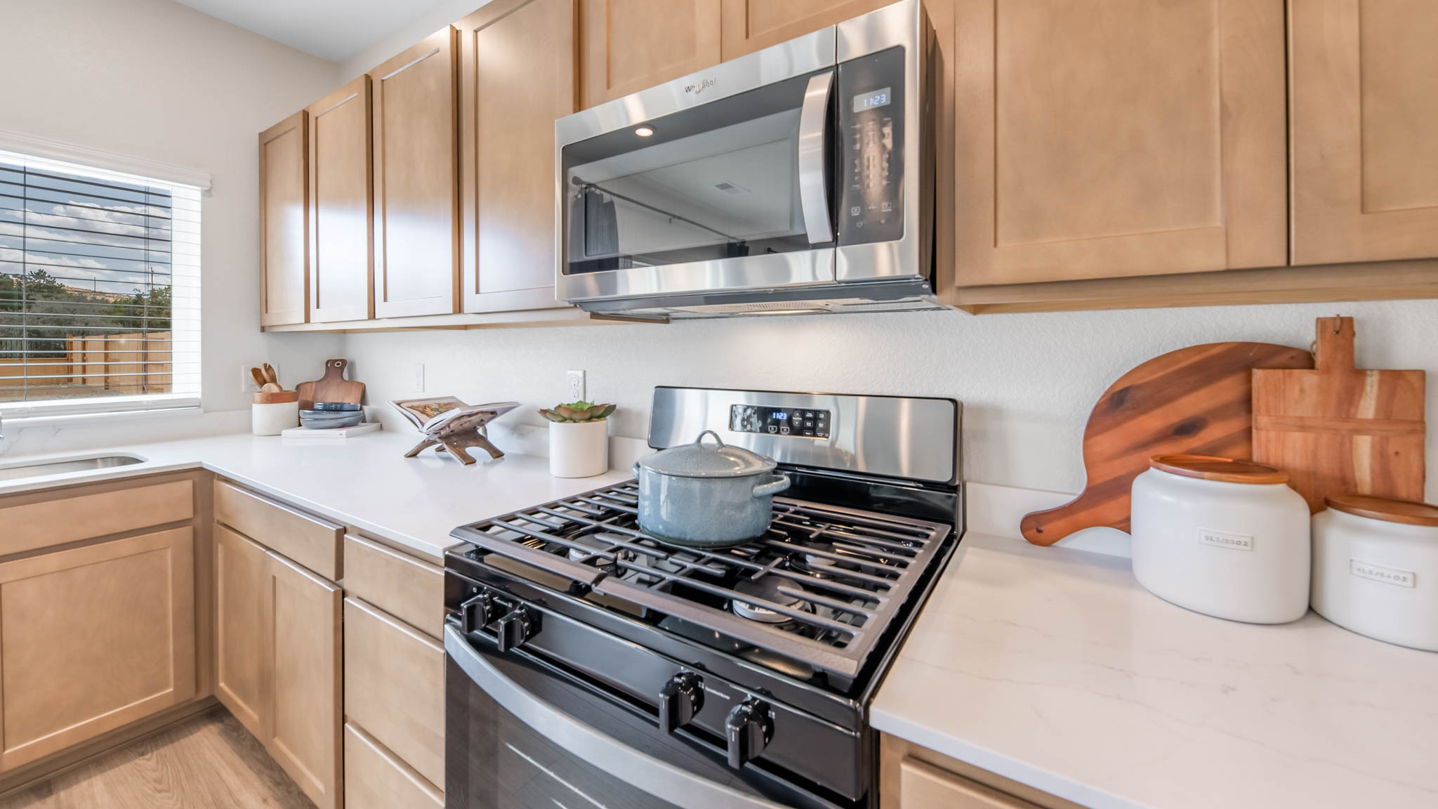 Modern stainless steel appliances