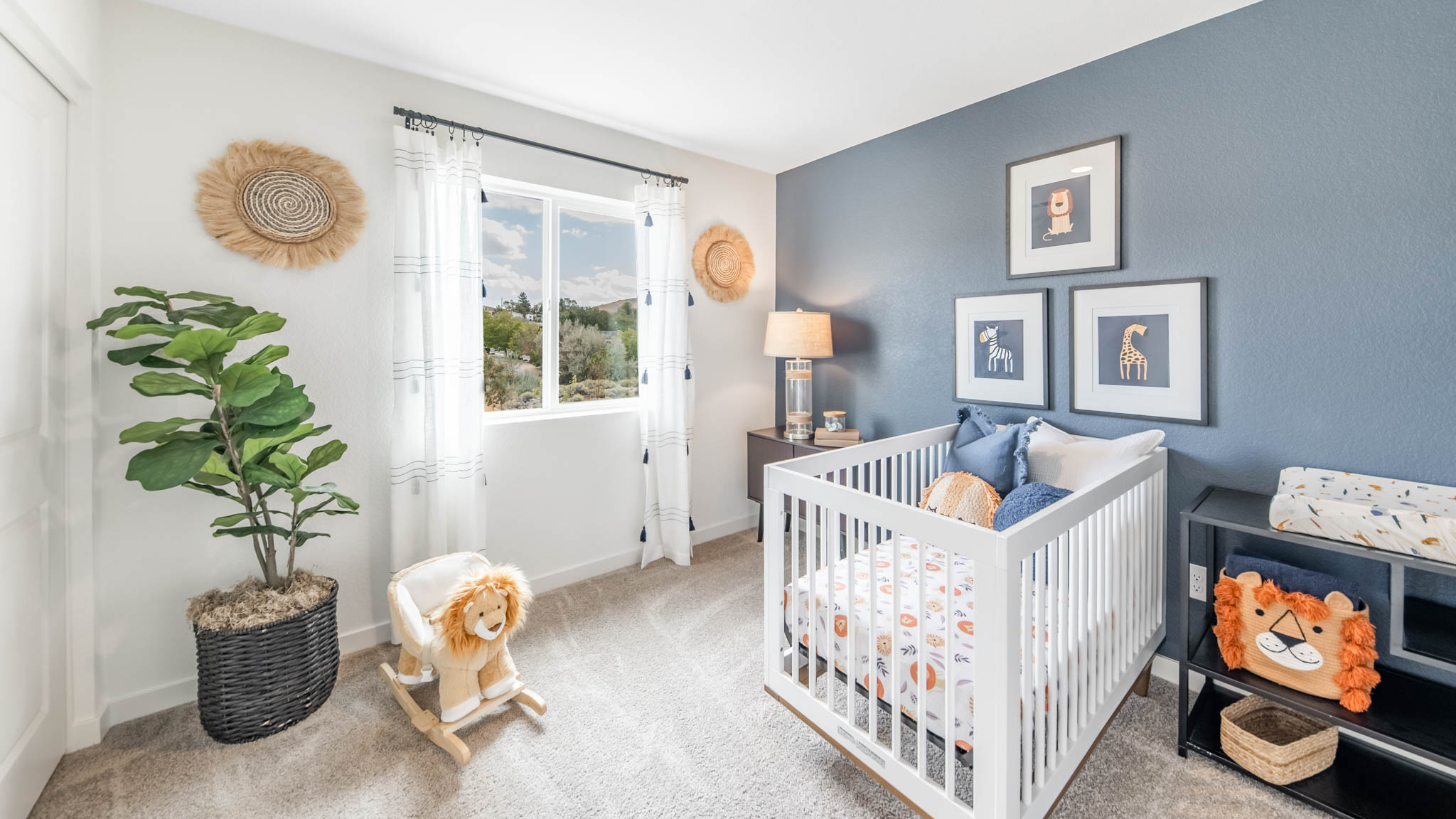 Secondary bedroom decorated as a nursery