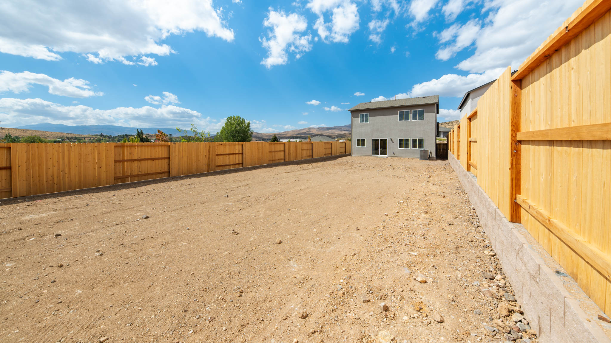 Large backyard ready for future landscaping