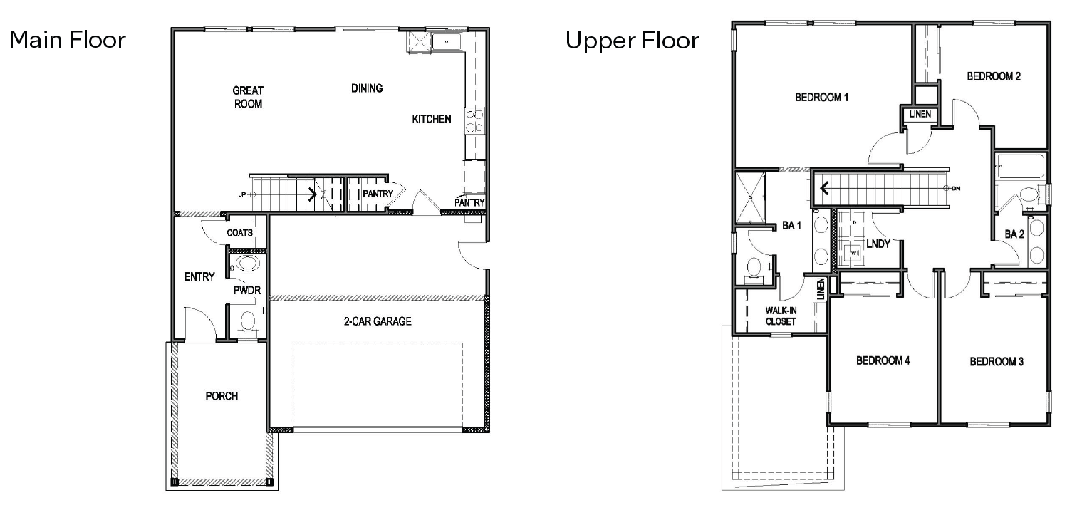 Standard Zephyr 2 story floorplan