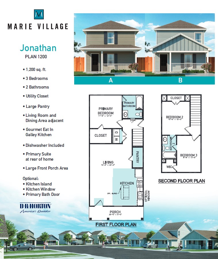 Floor Plan in Marie Village Conroe, TX D.R. Horton