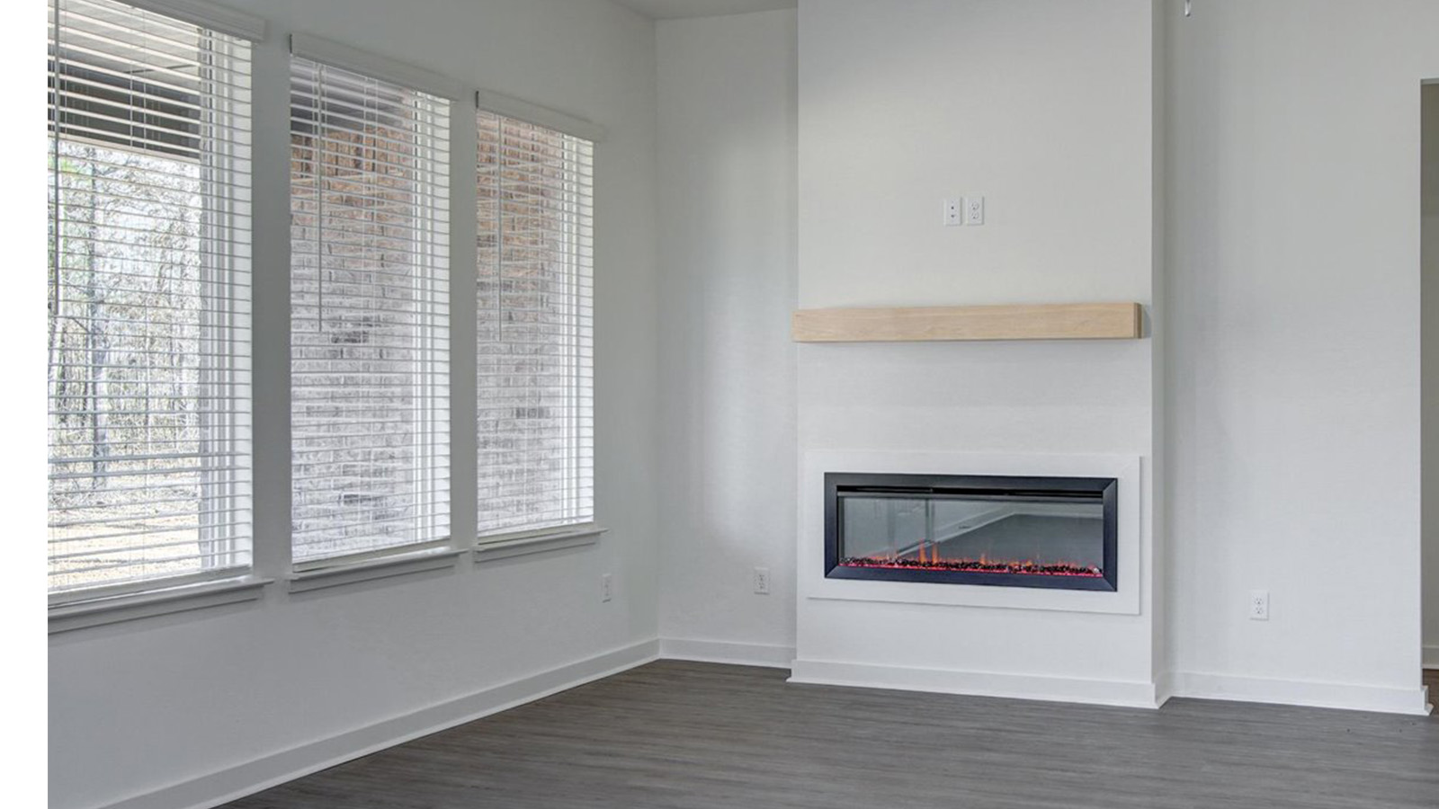 Fireplace/windows