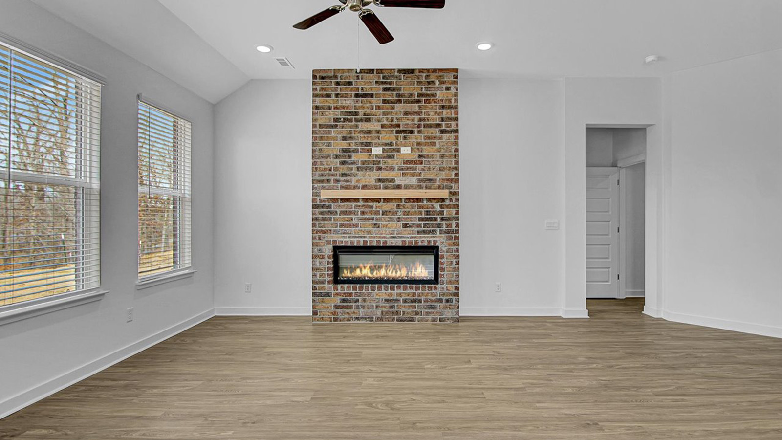 Living room fireplace