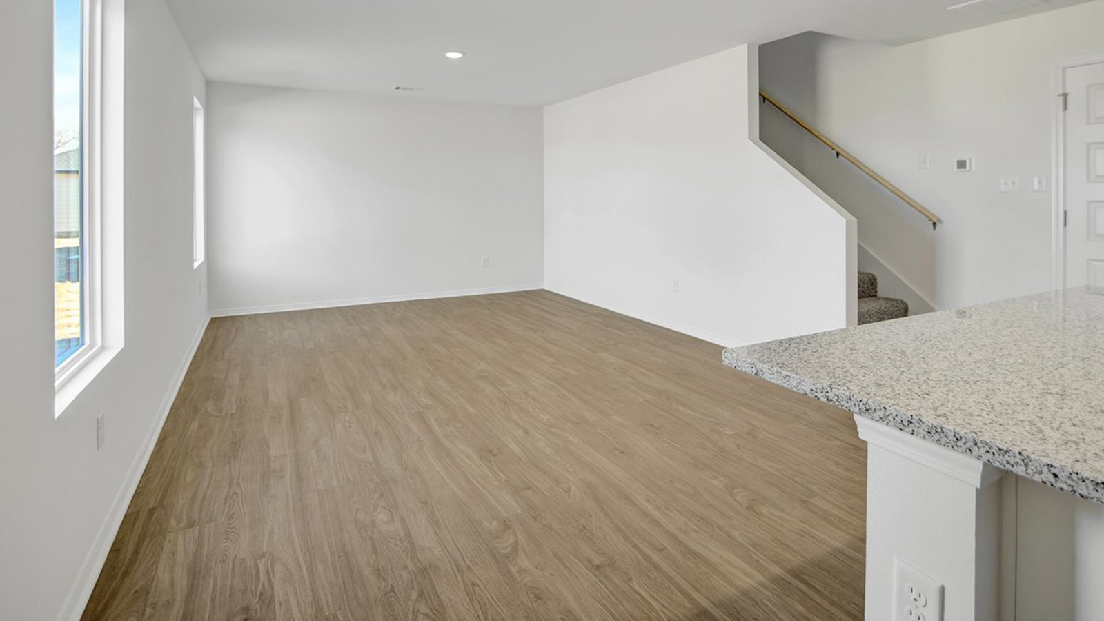 Living area open to kitchen