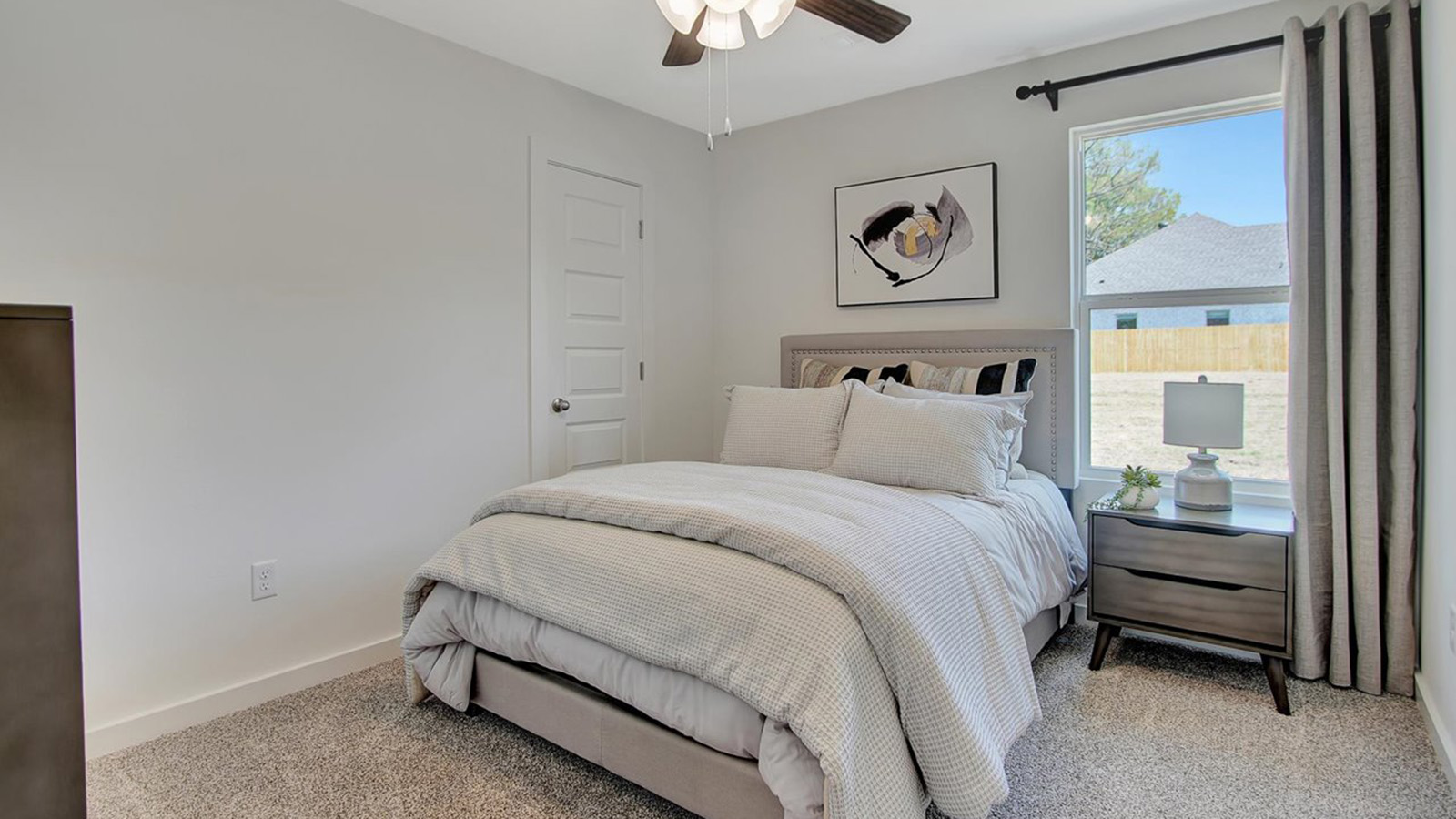 Bedroom 3 with bed and nighstand