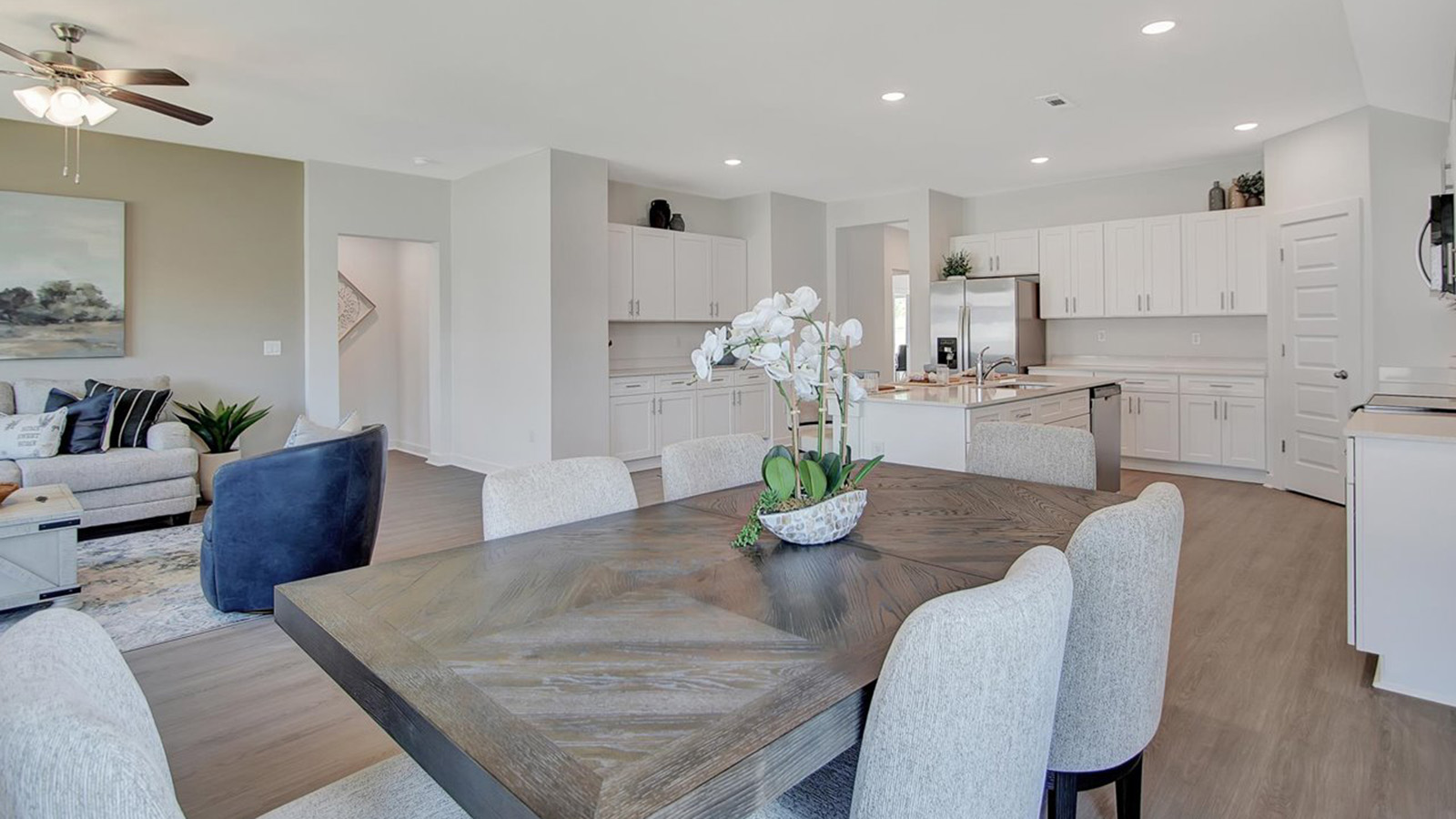 Dining area open to kitchen and living