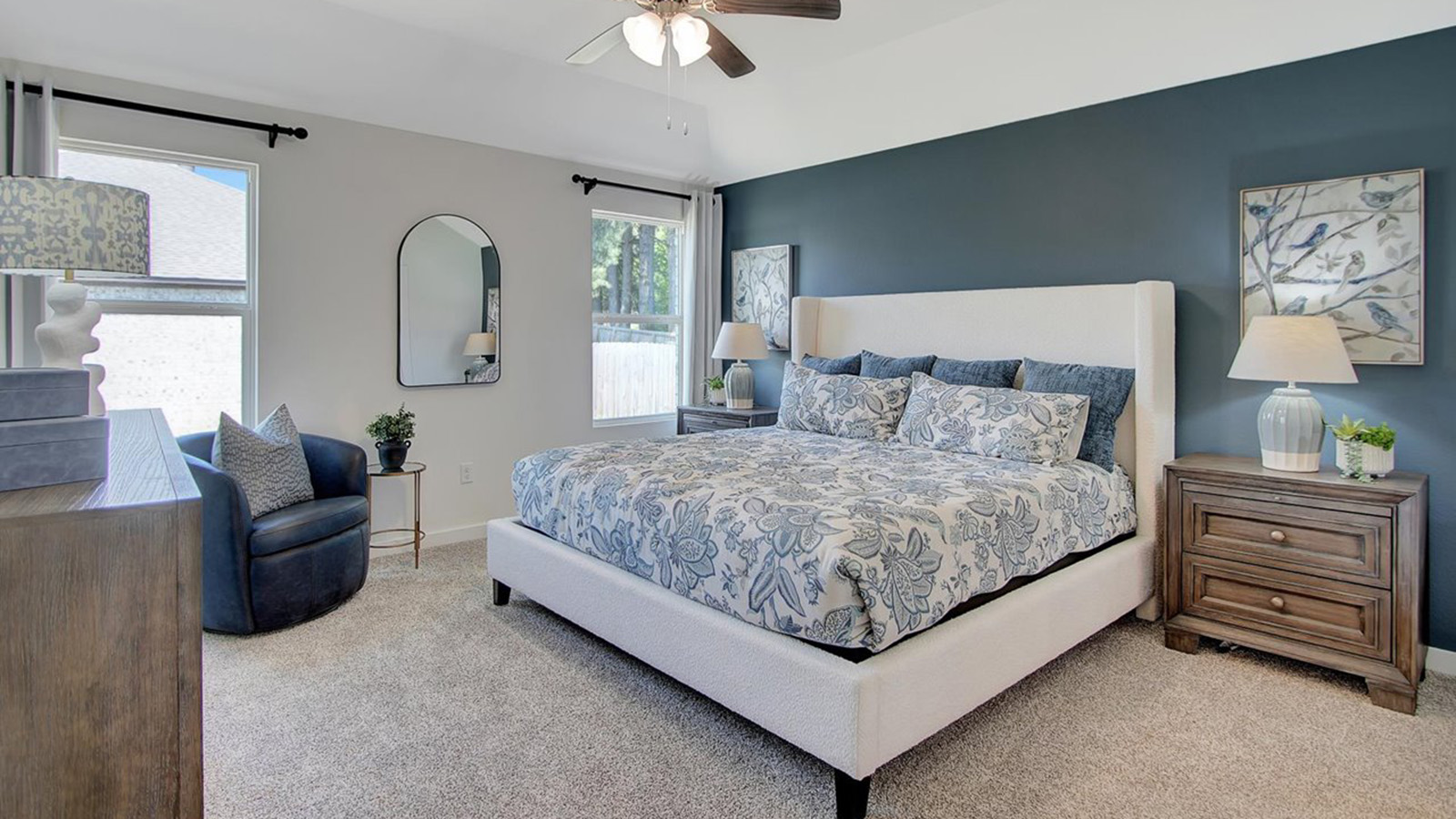 Bedroom 1 with king size bed and nightstands