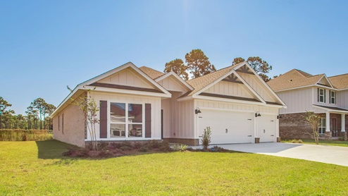 The Destin B5 Brick and Hardie Exterior