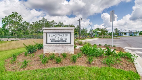 The Blackwater Reserve amenities sign