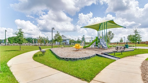 The Blackwater Reserve community playground with slides