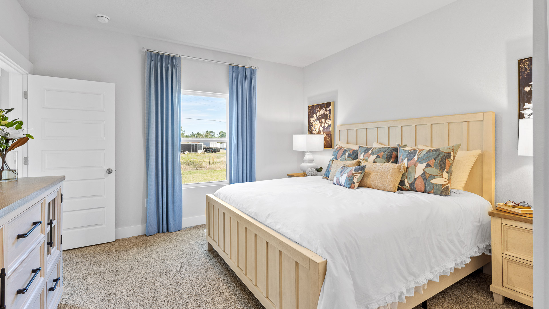 The Camilla Floorpan primary bedroom with carpet throughout