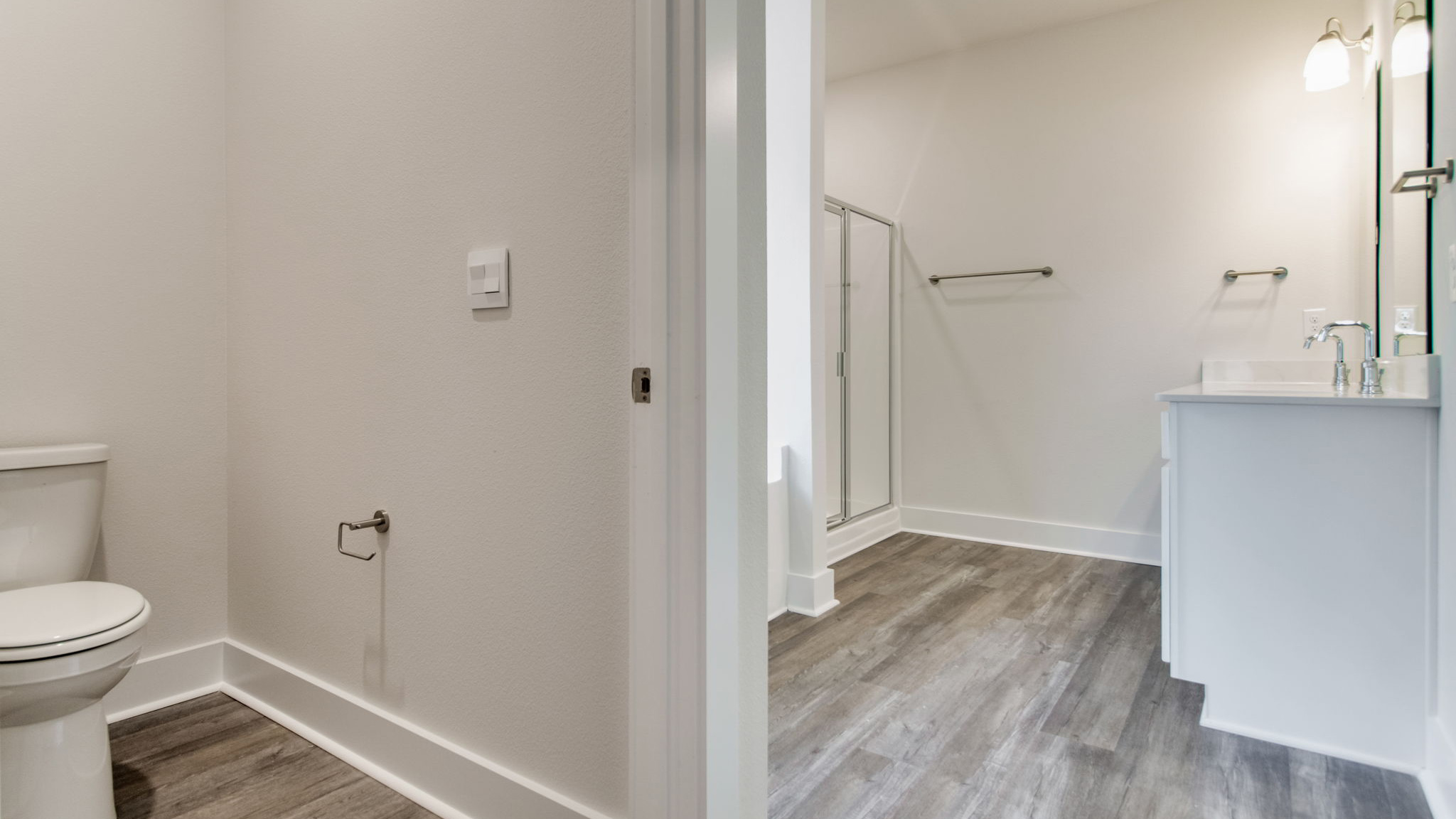 The Lamar floorplan primary bathroom with separate toilet