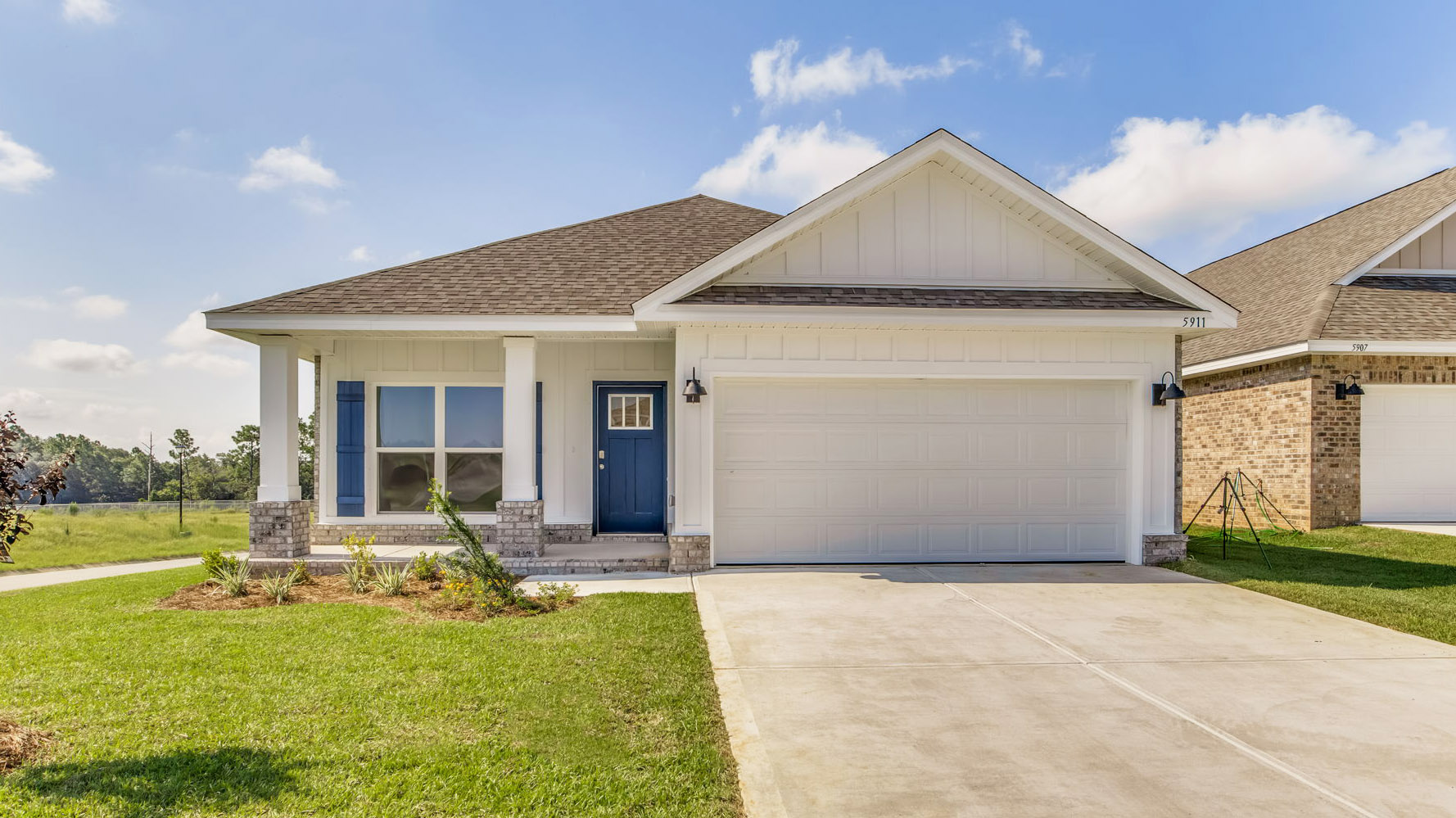 The Oakley with brick exterior