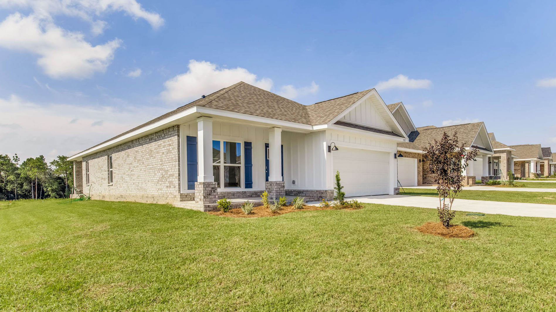 The Oakley with brick exterior