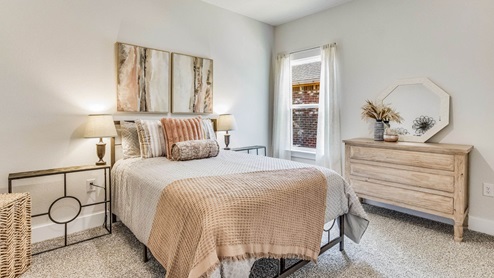 The Riverside floorplan guest bedroom four with one window