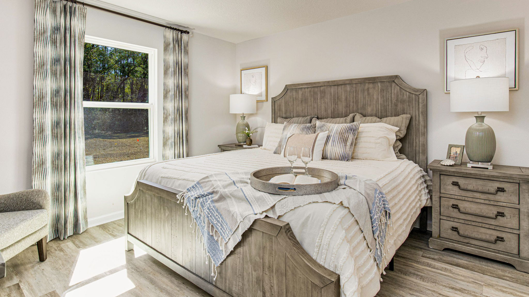 The Callaway floorplan primary bedroom with window view