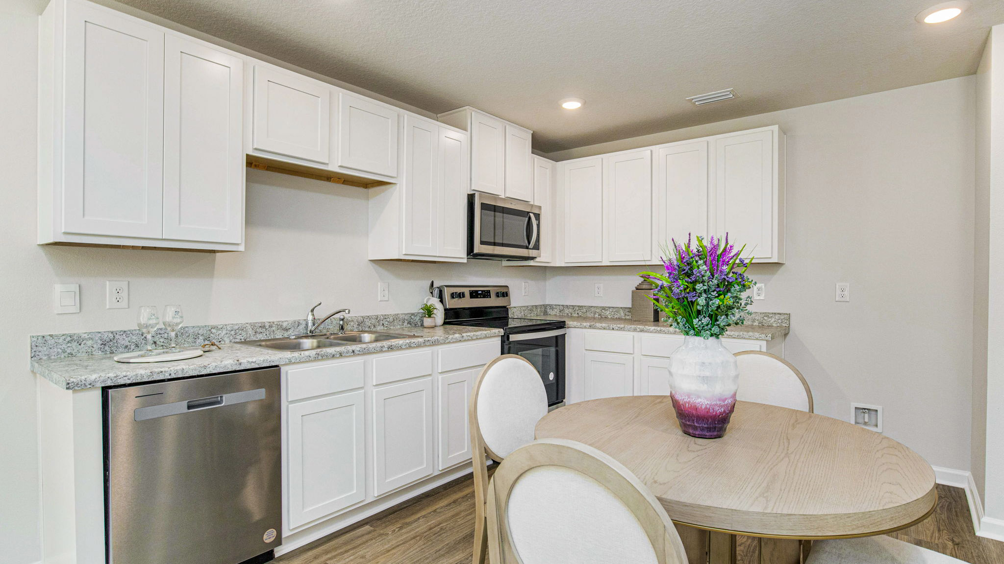 The Sullivan floorplan open concept dining and kitchen space