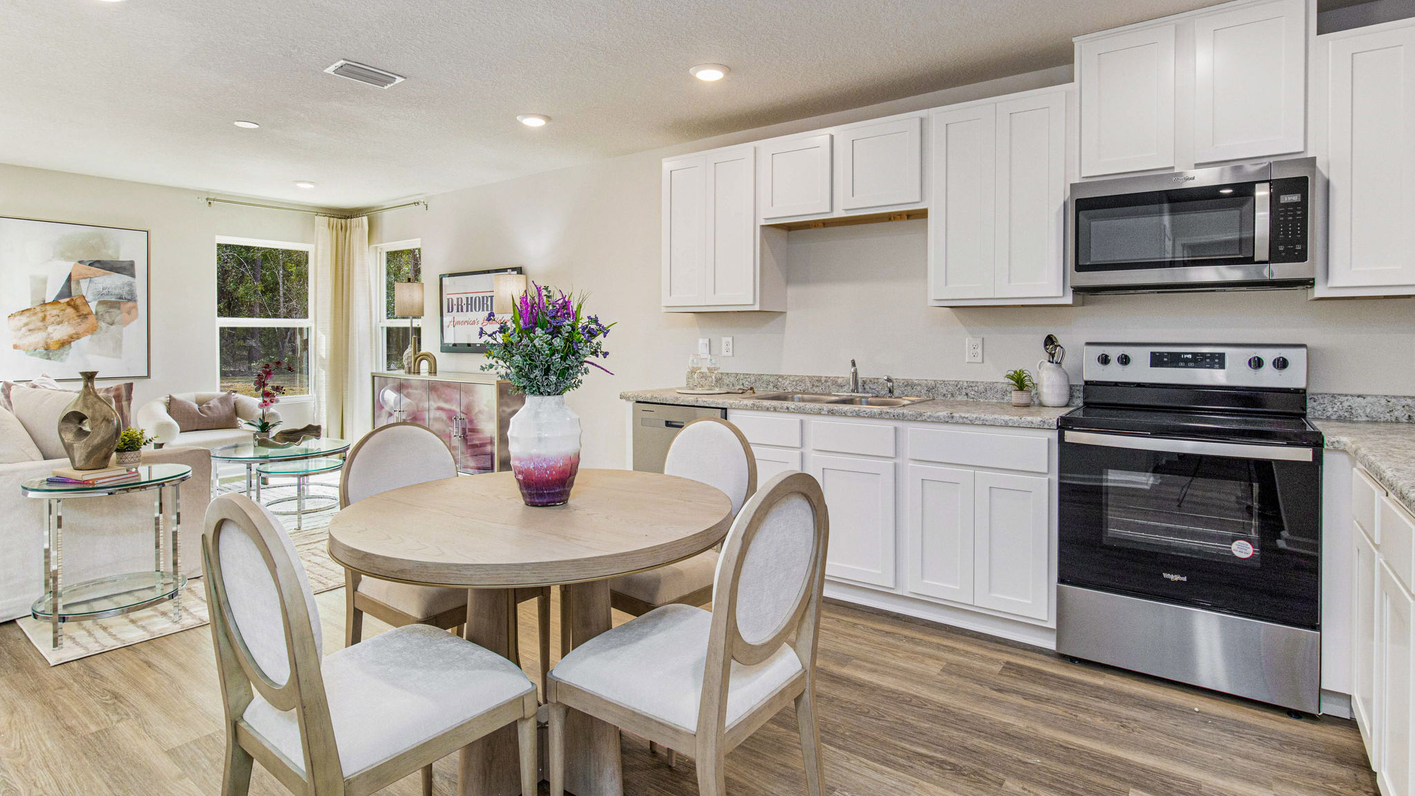 The Sullivan floorplan open concept dining and kitchen space