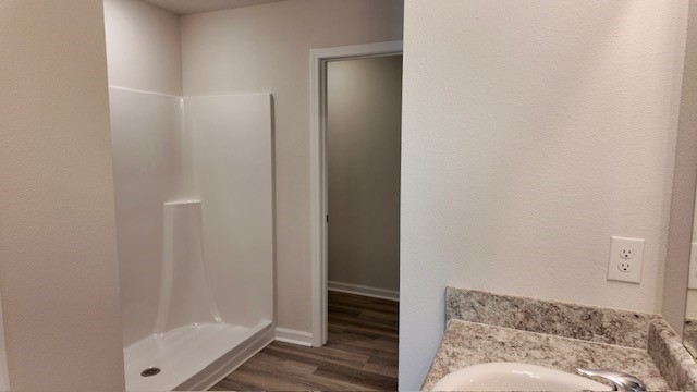 The Lakeside floorplan primary bathroom with shower