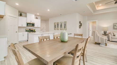 The Rhett dining room with EVP flooring throughout