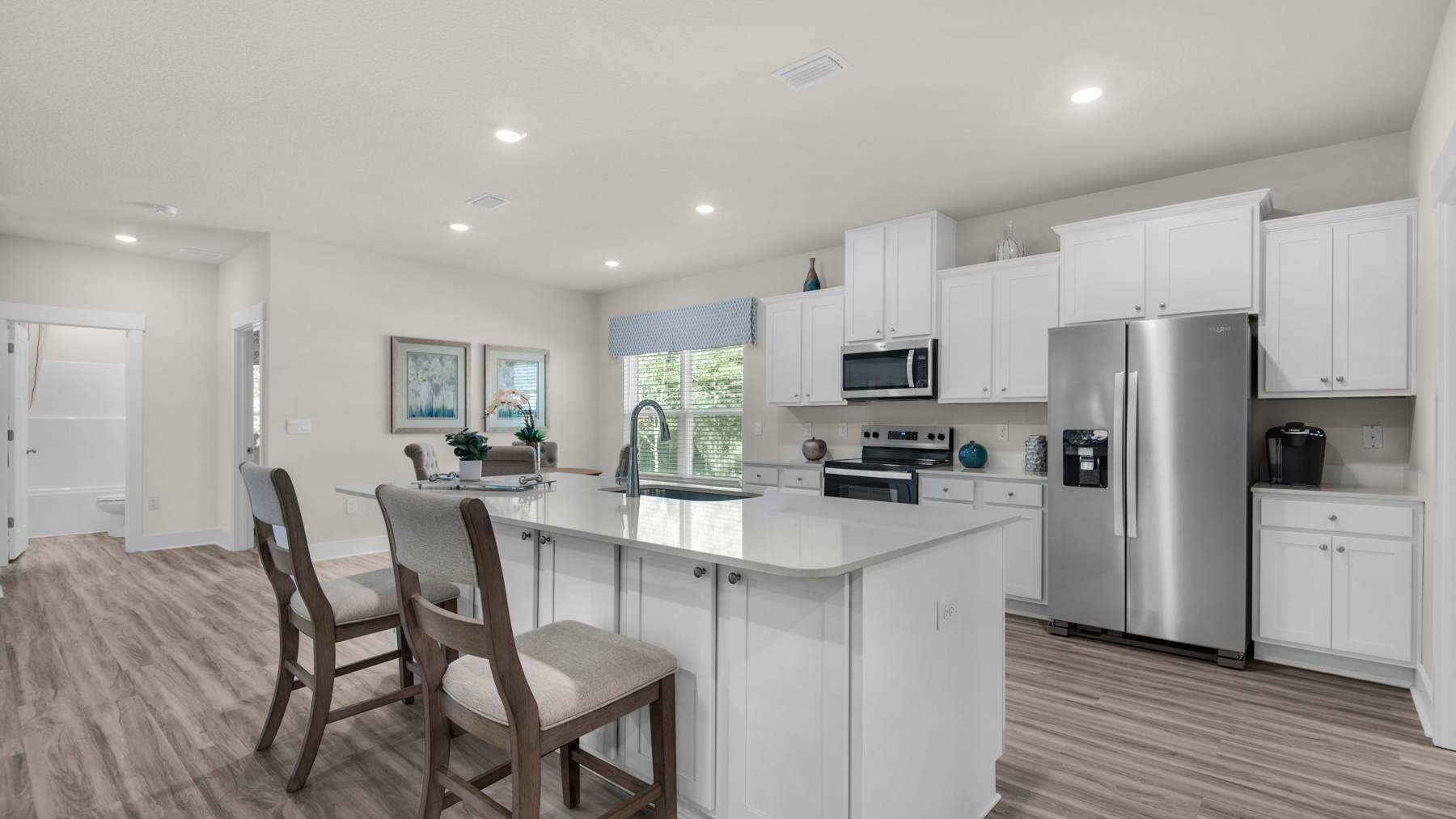 The Destin floorplan open concept kitchen