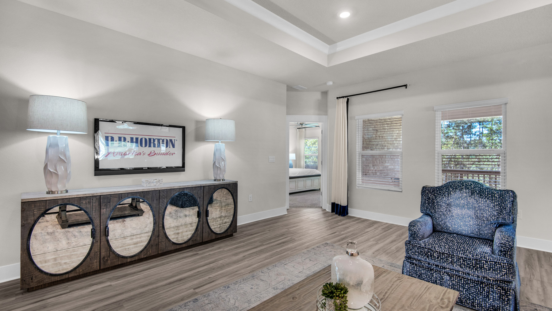 The Destin floorplan open concept living room