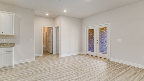 The McKenzie floorplan breakfast nook with EVP flooring throughout