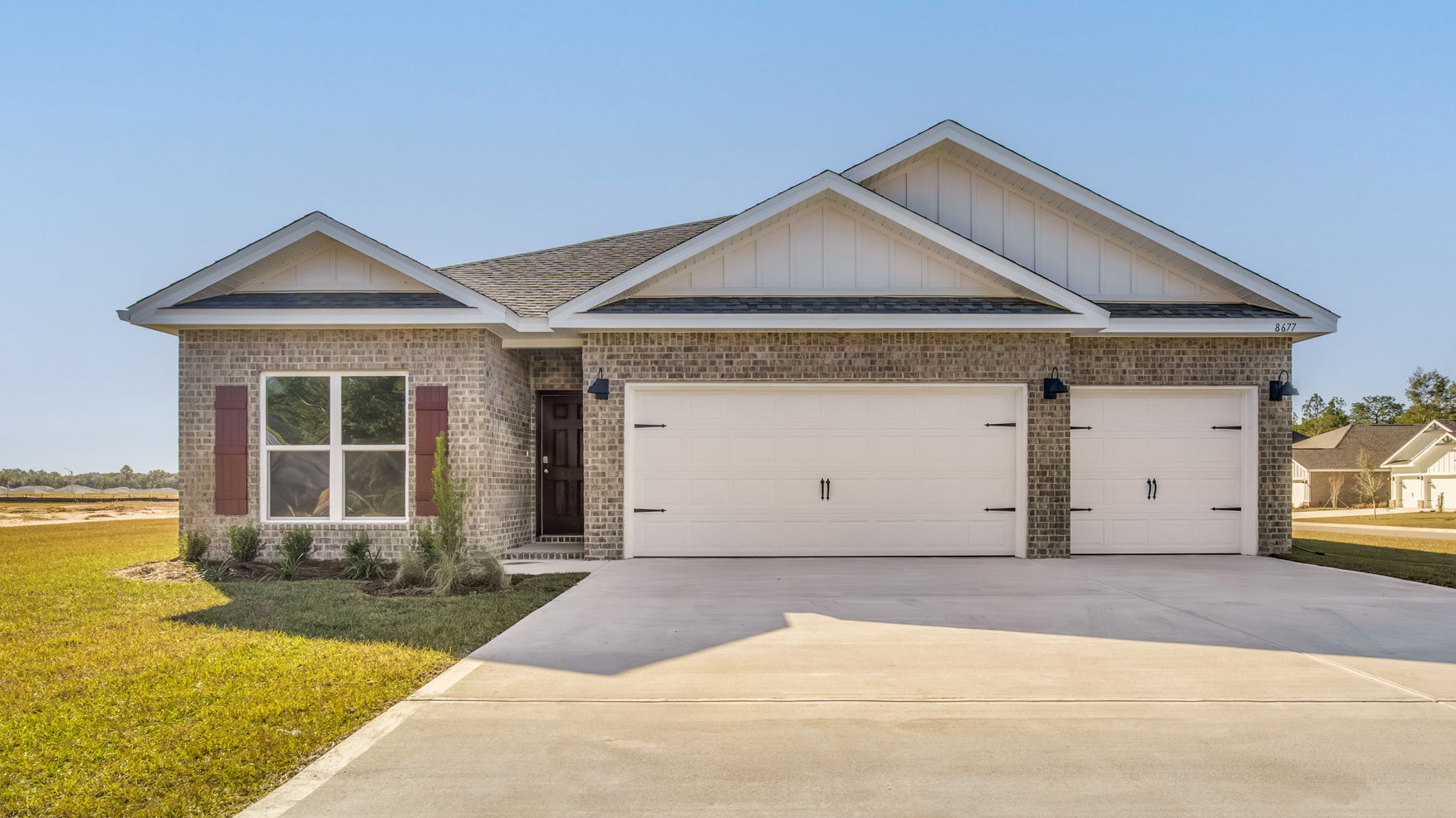 The Madison Plan with brick exterior