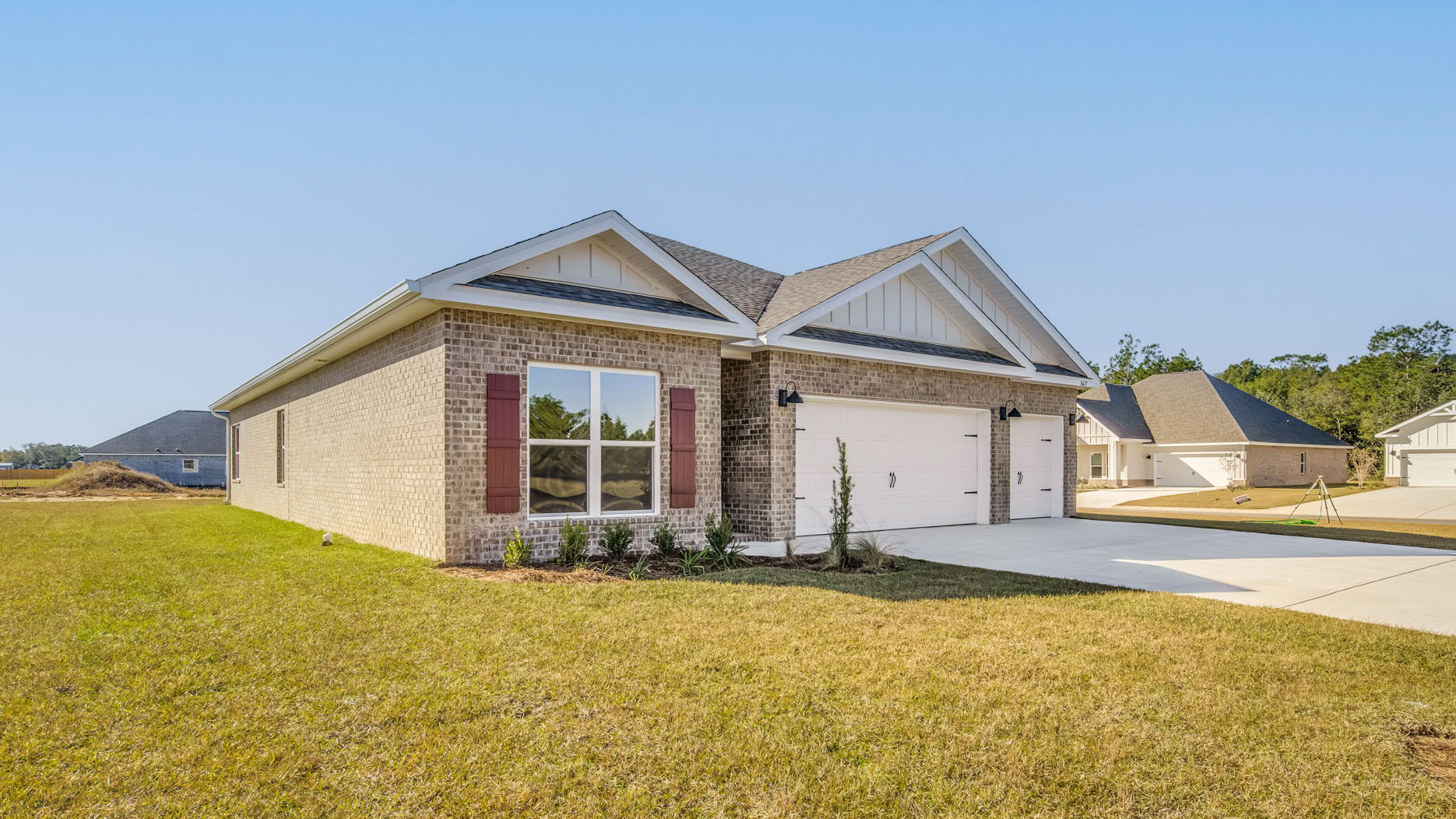 The Madison Plan with brick exterior