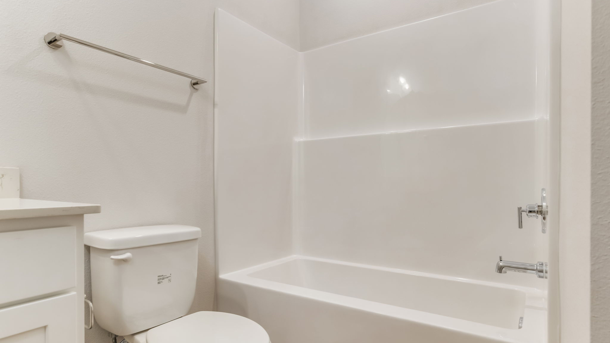 The Madison floorplan guest bathroom two with shower tub combo