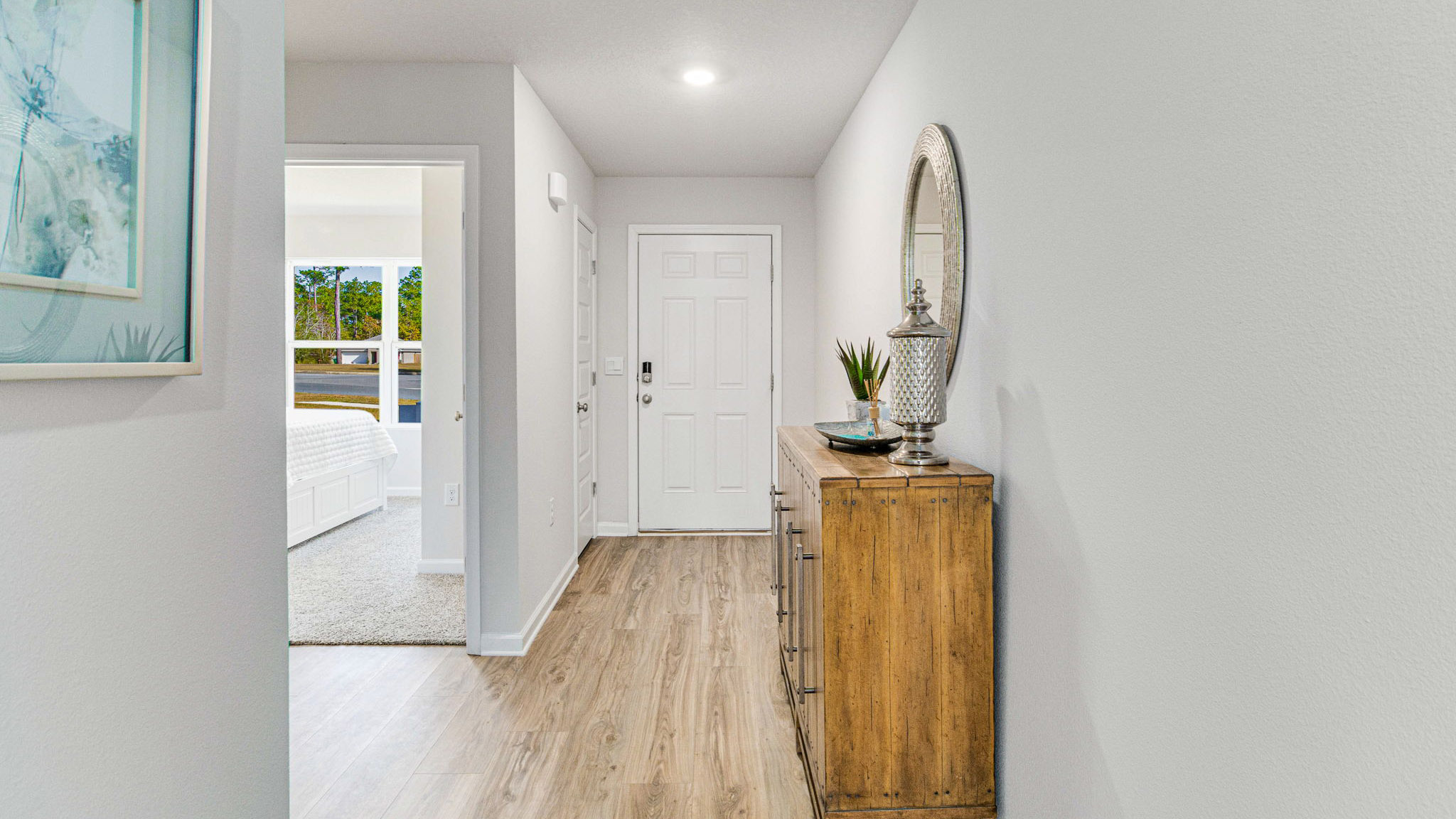 The Cali floorplan entry way with EVP flooring