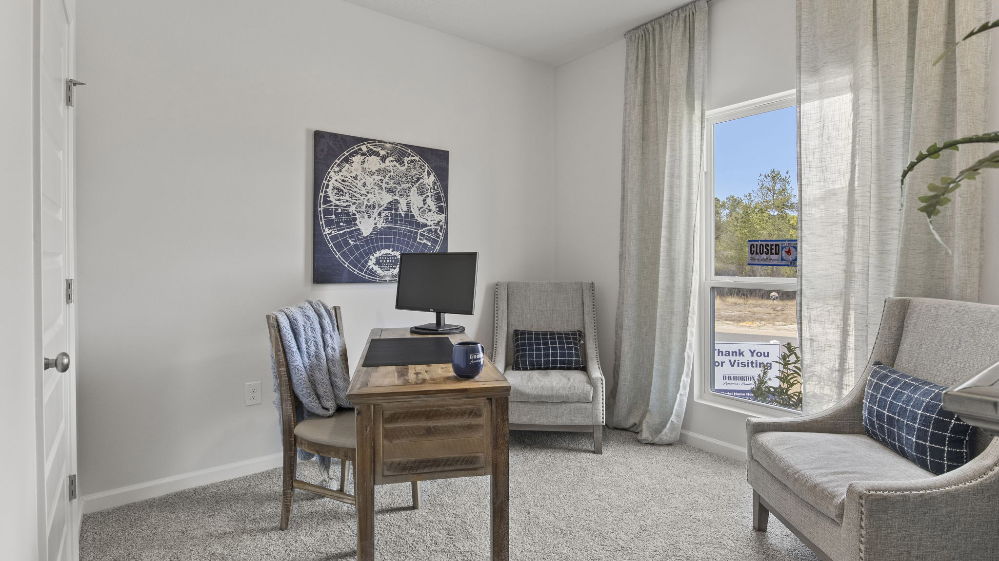 The Delilah floorplan guest bedroom two with window view