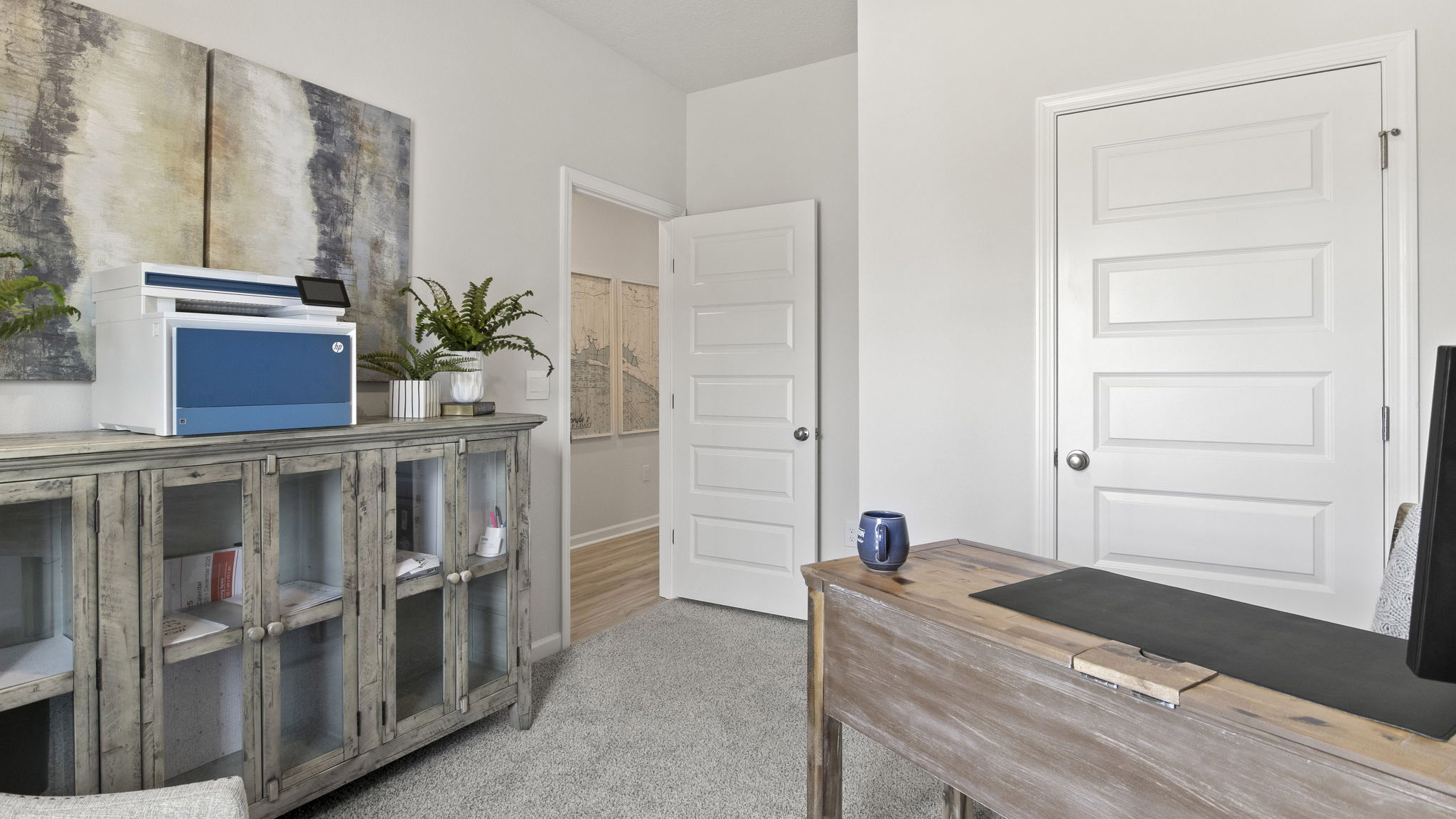 The Delilah floorplan guest bedroom two with carpet throughout