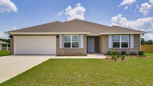 The Sawyer Floorplan at Charlie Day Estates with a brick exterior