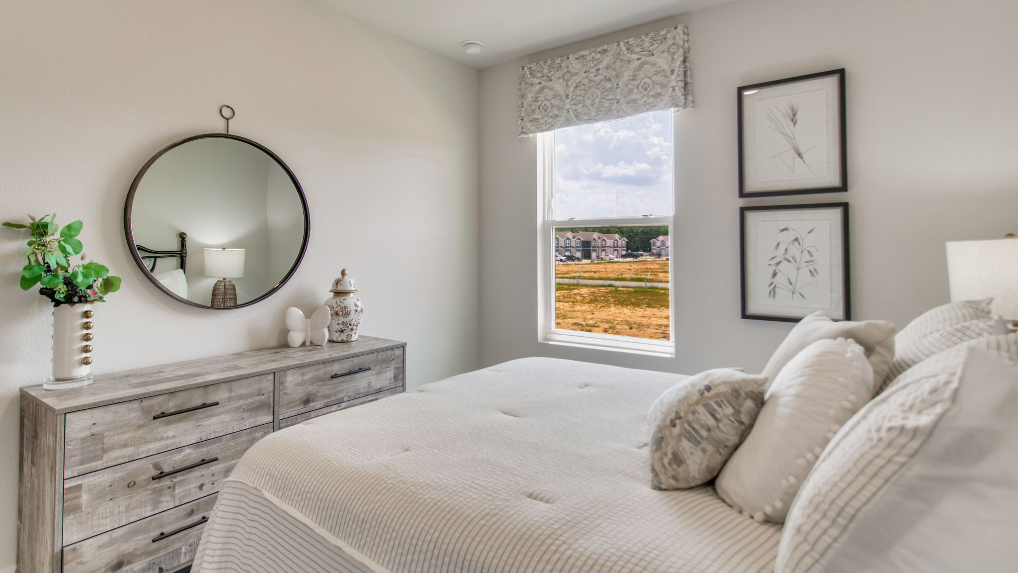 The Palm floorplan guest bedroom two with window view