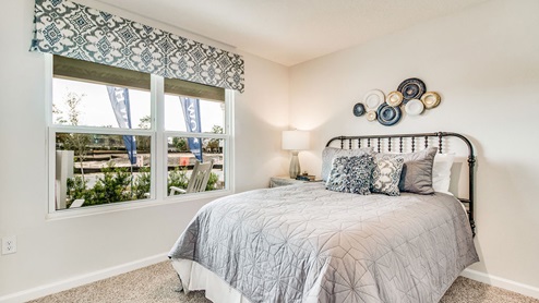Cali model guest bedroom one with window