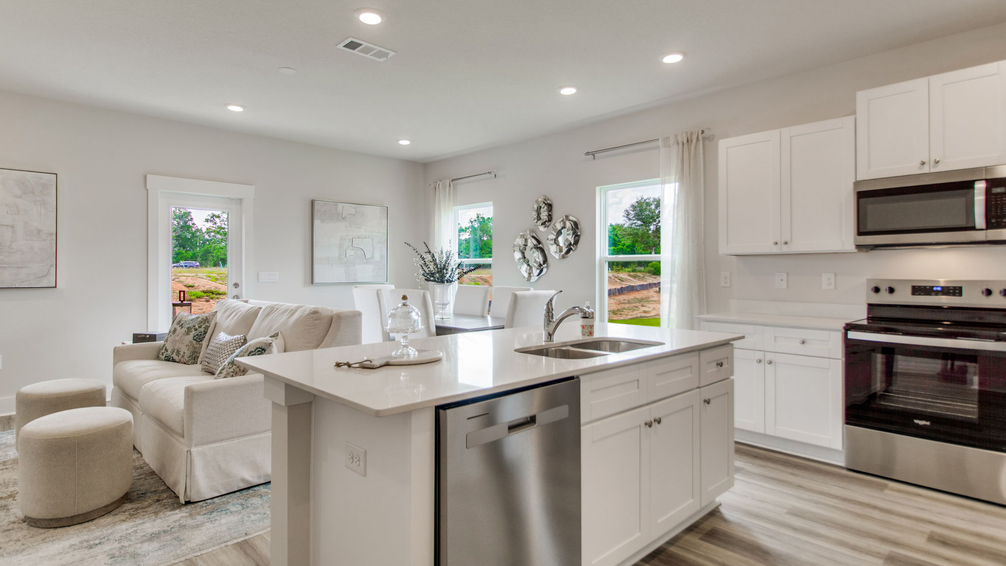 The Palm floorplan kitchen island with bar seating