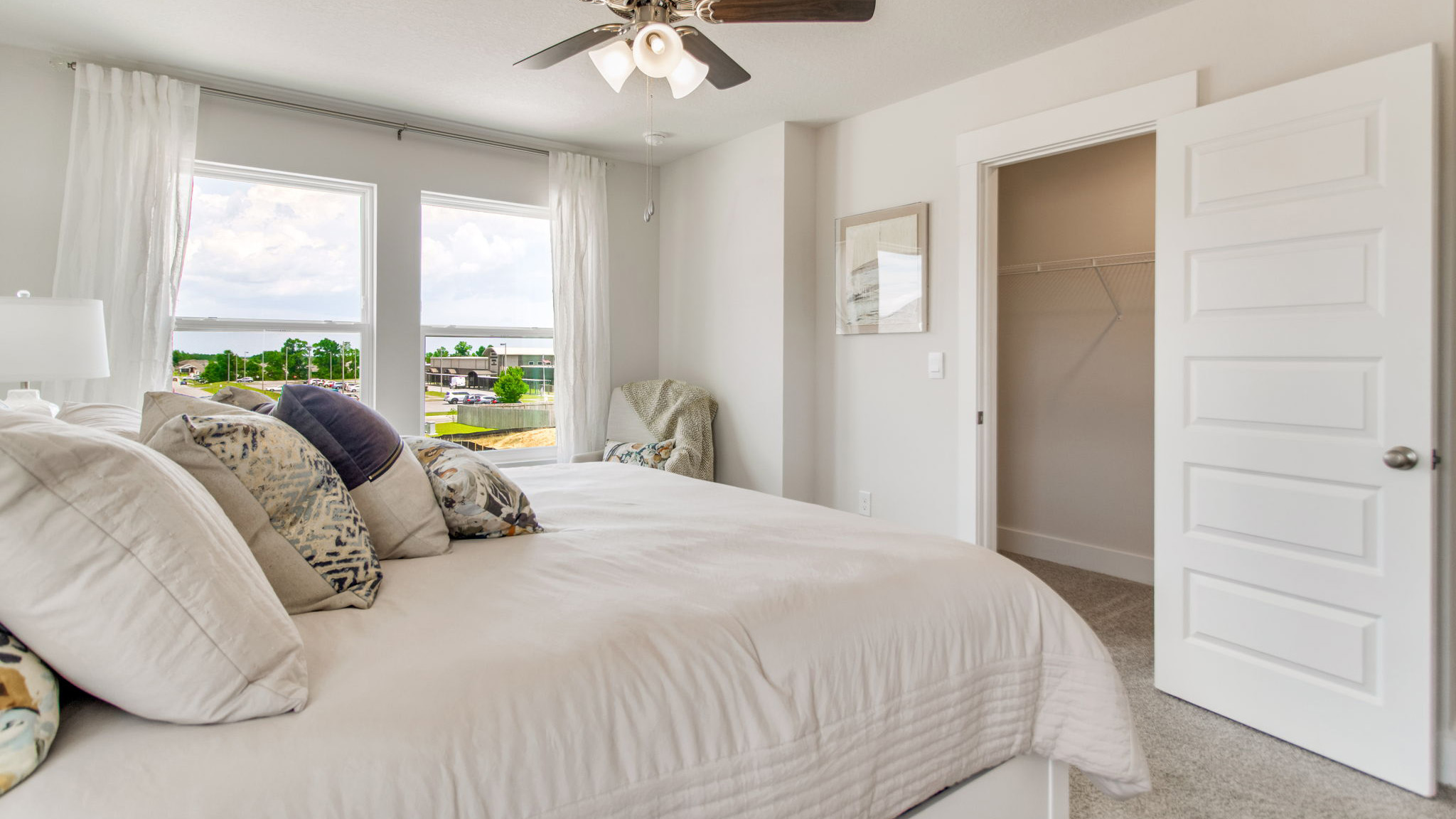 The Palm floorplan guest bedroom two with window view