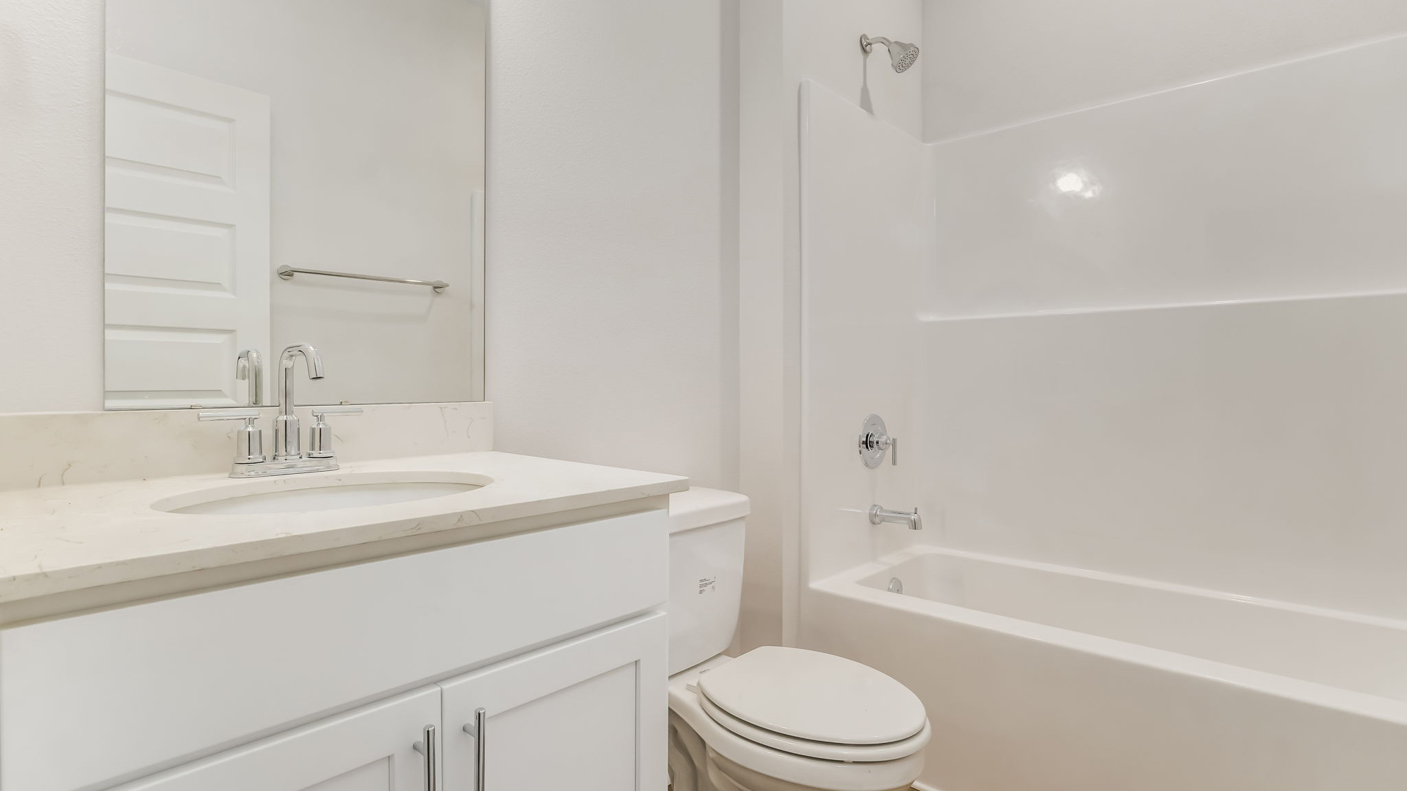 The Madison floorplan guest bathroom one with shower tub combo
