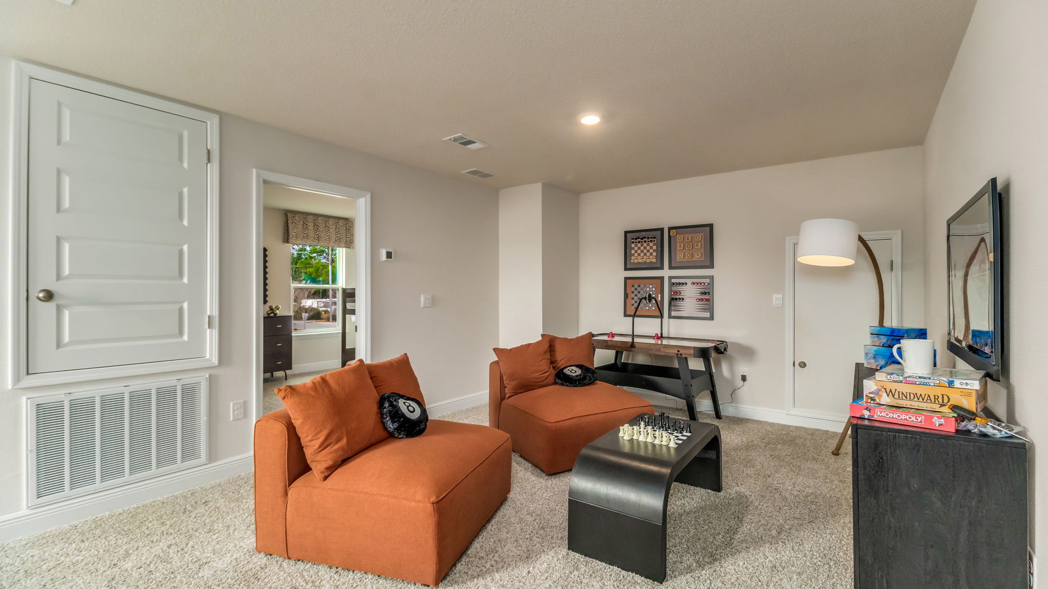 The Belfort floorplan bonus space for game room or second living room