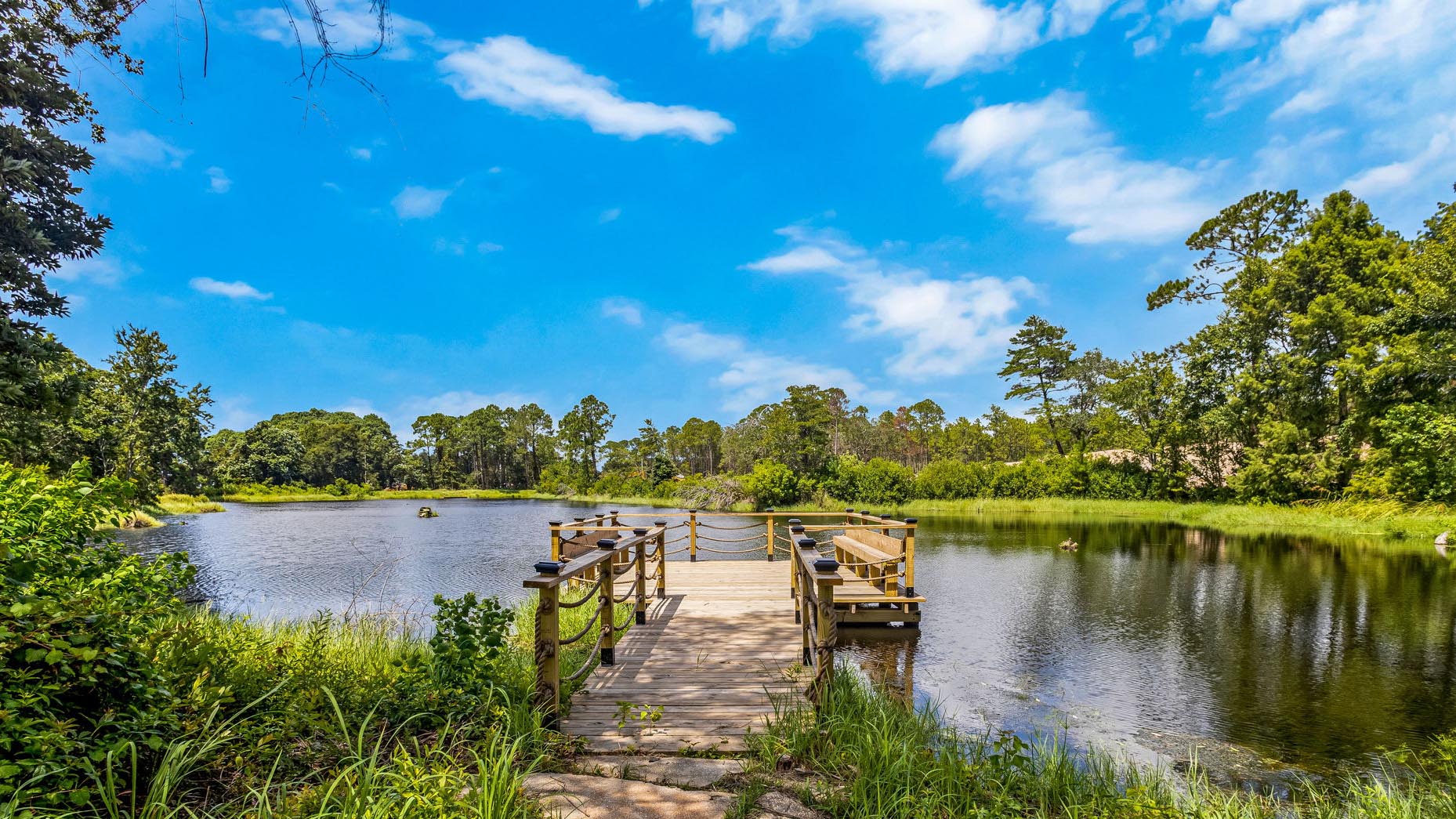 Waterside at East Bay Pond with dock